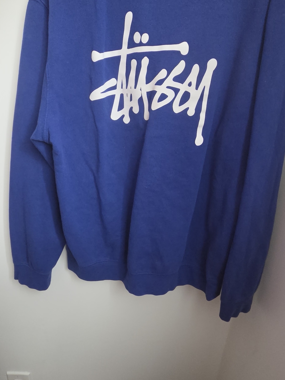 Stussy Blue Crewneck with White Logo